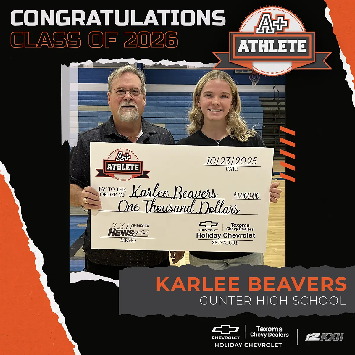 20251023 - Karlee Beavers - Gunter HS - Holiday Chevrolet copy